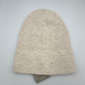 Everlane Felted Merino Wool Beanie Heathered Oat‎ Wool Knit Hat NWT Minimalist